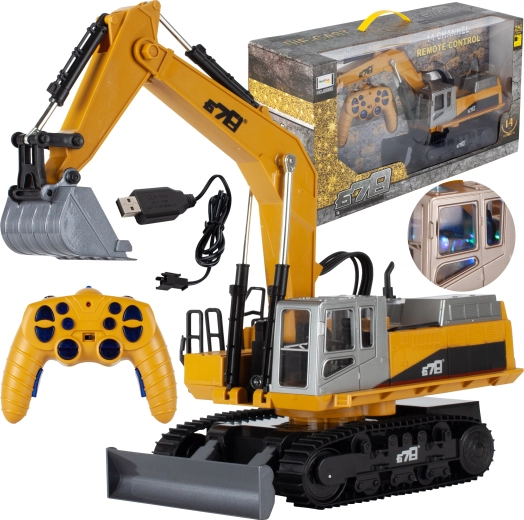 Pelleteuse RC Gigant avec 12 canaux et recharge USB