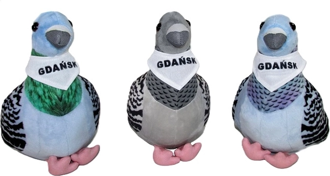 Peluche pigeon urbain Gdańsk 22 cm