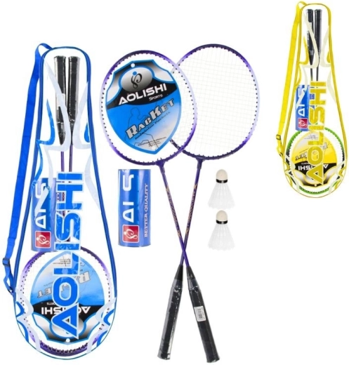 Set de badminton avec housse (2 raquettes et 2 volants) – 2 variantes de couleur