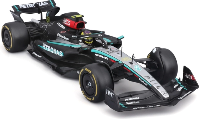 Design authentique Mercedes-AMG Petronas W15 (2024)