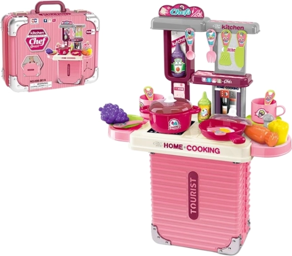 Cuisine pour enfants en valisette avec accessoires