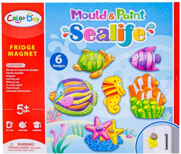6 motifs marins à mouler et à colorier