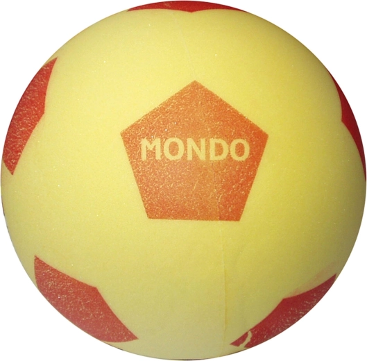 Ballon de football souple en mousse Mondo jaune 20 cm