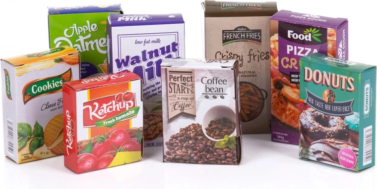 Boîtes et boissons comme dans un vrai magasin