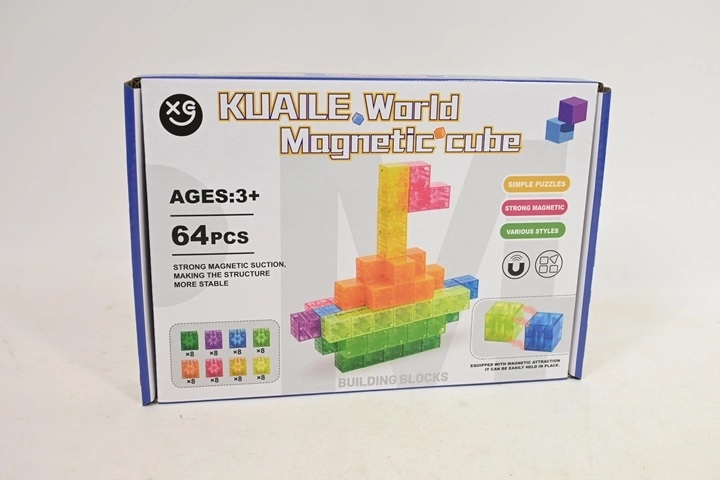 Cubes de construction magnétiques 64 pcs - 1 pièce