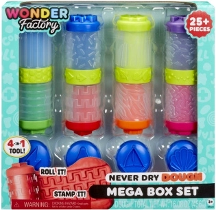 Wonder Factory pâte à modeler qui ne sèche jamais et sable modelable, méga coffret créatif