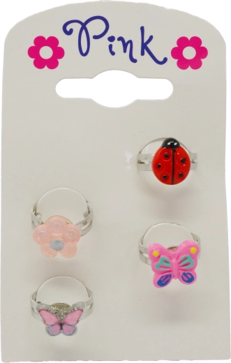 Set de bagues pour enfants Prairie – 4 pièces