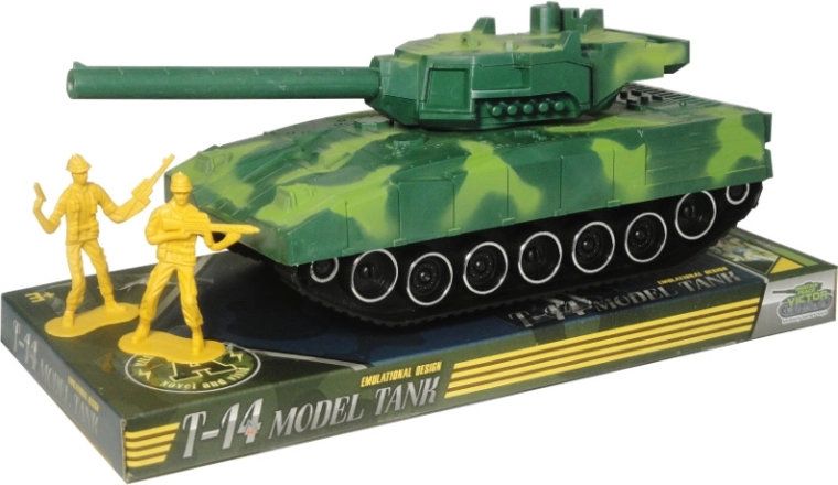 Char d’assaut à propulsion par friction avec figurines de soldats
