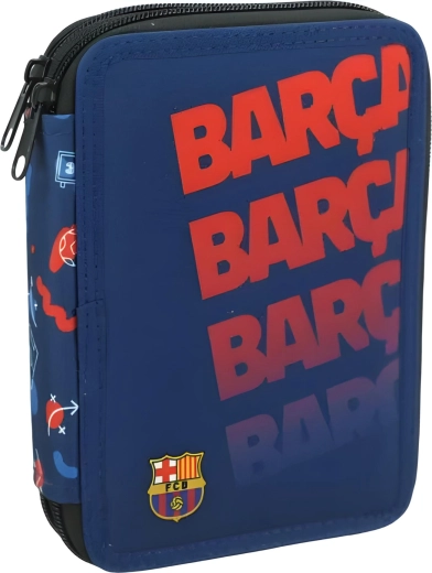 Trousse scolaire à deux compartiments entièrement équipée Real Madrid