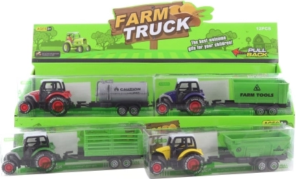 Tracteur en métal à rétrofriction avec benne en plastique