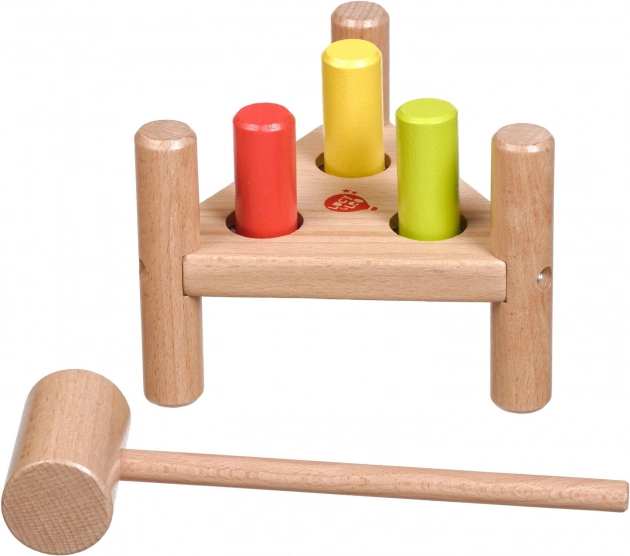 Marteau en bois triangulaire avec 3 chevilles