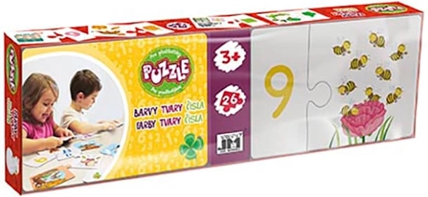 Puzzle pour les enfants d’âge préscolaire : chiffres, couleurs et formes
