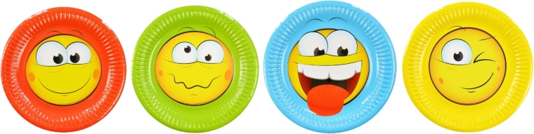 Assiettes en papier Minki 18 cm, 8 pcs