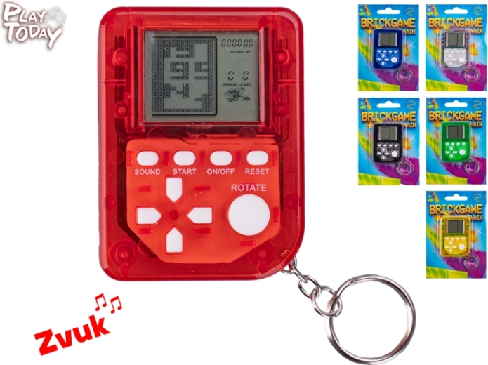 Mini Brickgame porte-clés Play Today – console de jeu rétro de poche