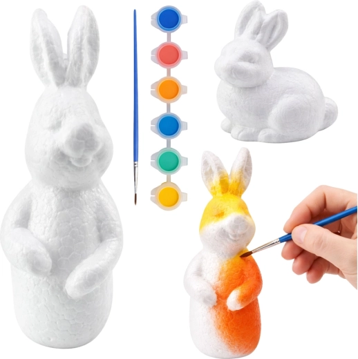 Kit de peinture pour lapins de Pâques en polystyrène