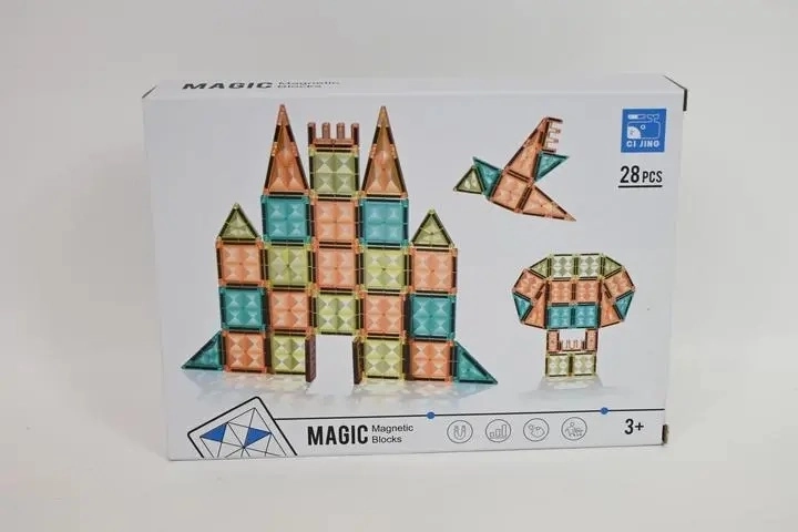 Jeu de construction magnétique de 28 pièces
