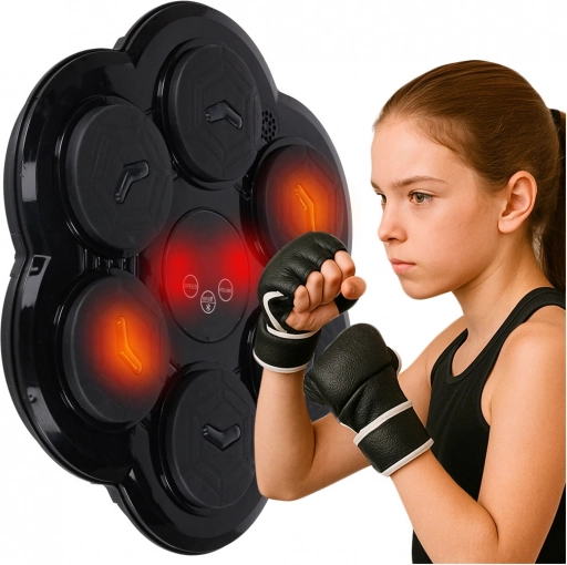 Entraîneur de boxe mural avec LED, Bluetooth et USB