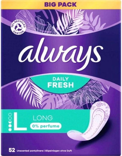 Always Daily Fresh Long protège-slips 52 pcs