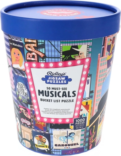 Puzzle Bucket List de Ridley’s Games : 50 comédies musicales incontournables (1000 pièces)