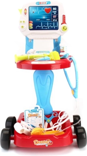 Chariot roulant avec moniteur ECG