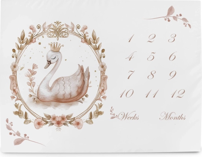 Tapis photo « milestones » Ceba Baby Basic Glamour Style 92 × 72 cm