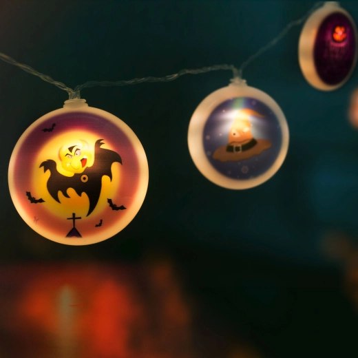 Guirlande lumineuse LED d’Halloween avec cercles