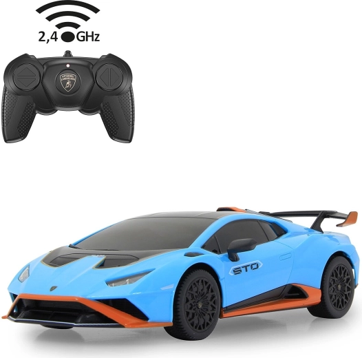 Voiture RC Lamborghini Huracán STO à l’échelle 1:24, bleue