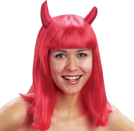 Perruque diablesse rouge pour enfants
