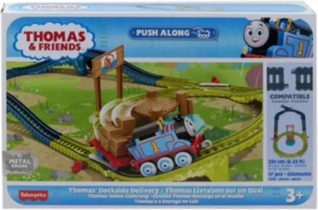 Locomotive à pousser THOMAS & FRIENDS – petite locomotive en métal avec ensemble de rails