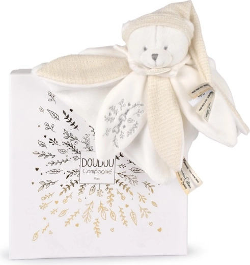 Coffret cadeau Doudou en peluche Ourson avec bonnet beige
