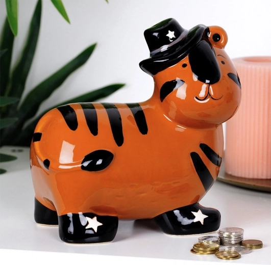 Design de tigre mignon qui motive à économiser