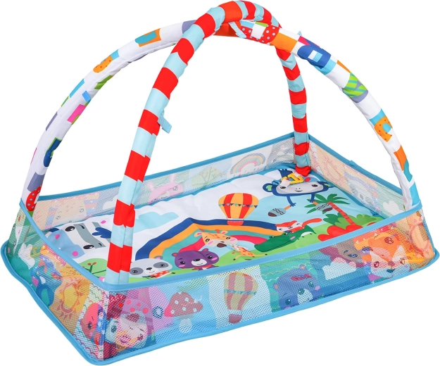 3 en 1 : tapis, parc et piscine à balles sèche