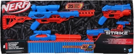 Nerf Alpha Strike Ultimate Mission Pack – set de 5 blasters et 30 fléchettes