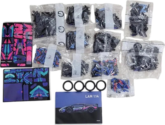 Kit complet avec notice et autocollants