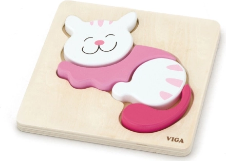 Puzzle en bois pour enfants Chaton Viga