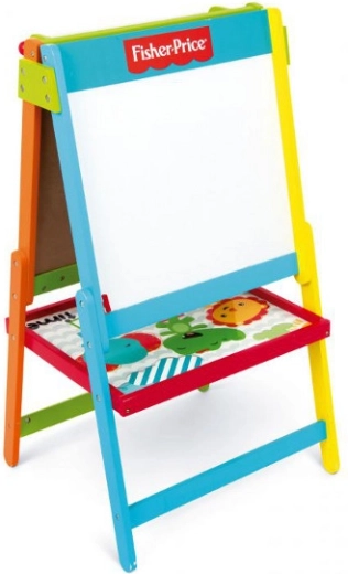 Chevalet double face pour enfants avec tableau magnétique