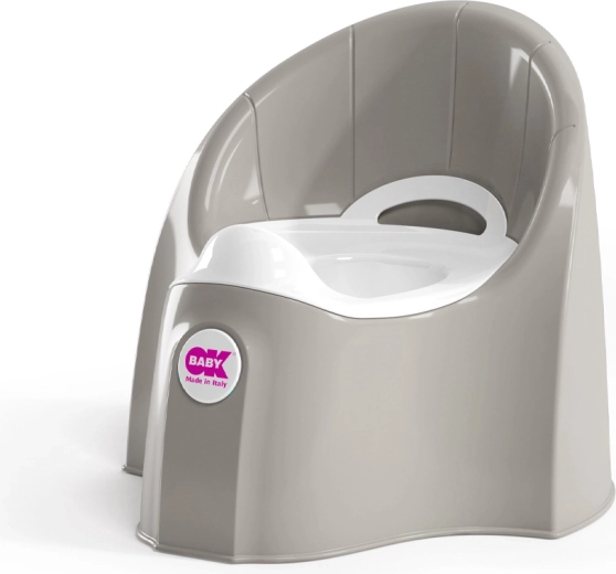 Ok Baby pot ergonomique Pasha avec récipient amovible, gris