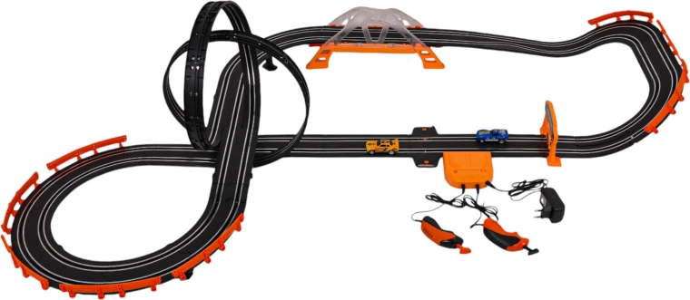 Circuit de course TRACK MASTER avec éclairage + accessoires, 615 cm