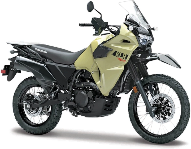 Moto Maisto Kawasaki KLR 650 kaki noir 1:18