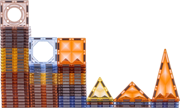 Pièces colorées de différentes formes