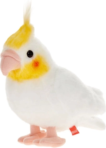 Nymphicus blanc en peluche 20 cm