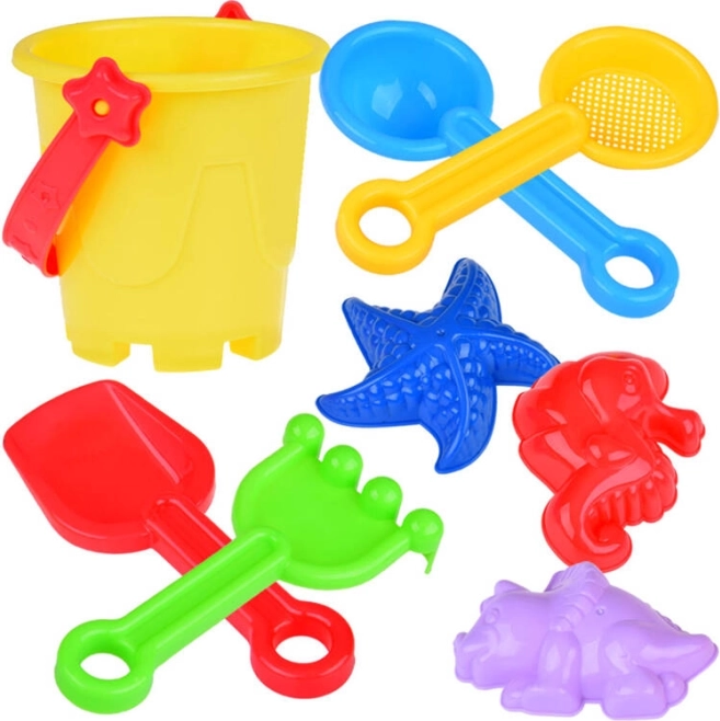 Ensemble de jouets pour le sable – seau, moules et râteau