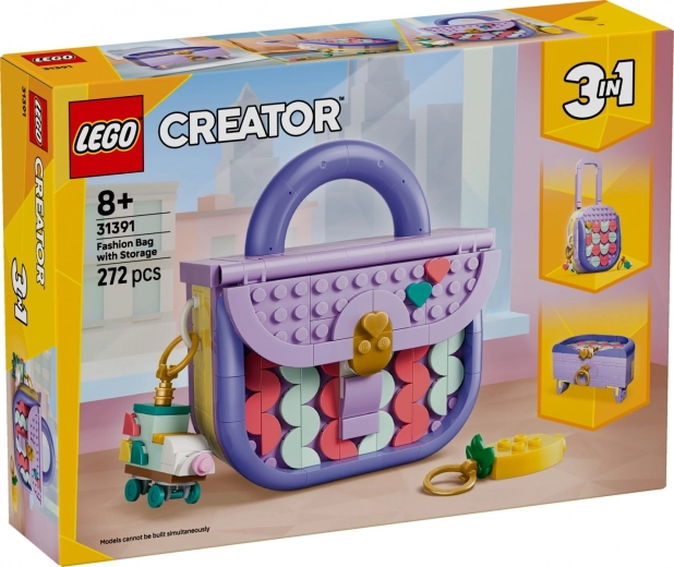 LEGO Creator 3 en 1 Sac à main tendance avec espace de rangement