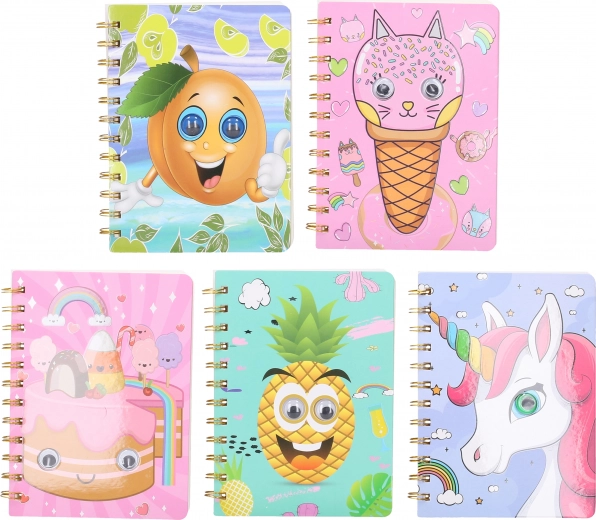 Carnet ligné avec yeux 13x18 cm