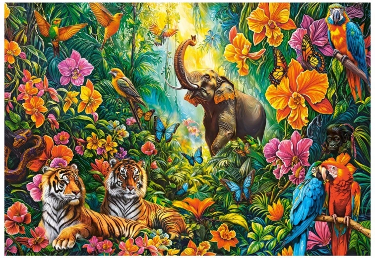 Puzzle Castorland Jungle en fleurs 1000 pièces