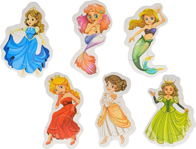 Puzzle pour enfants Princesses 6 en 1