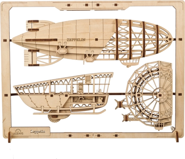 Puzzle mécanique en bois 2,5D Ugears dirigeable Zeppelin
