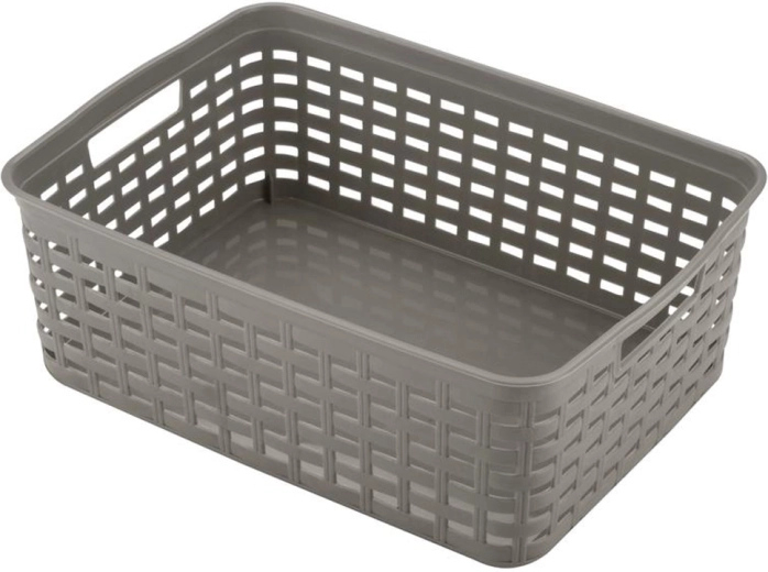 Panier de rangement en plastique HEIDRUN 39 × 29 × 13 cm, assortiment de couleurs