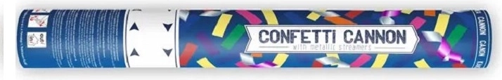 Tube à confettis et serpentins, assortiment, 40 cm