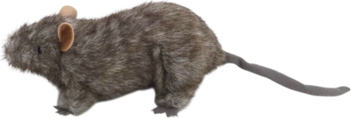 Souris en peluche grise 12 cm